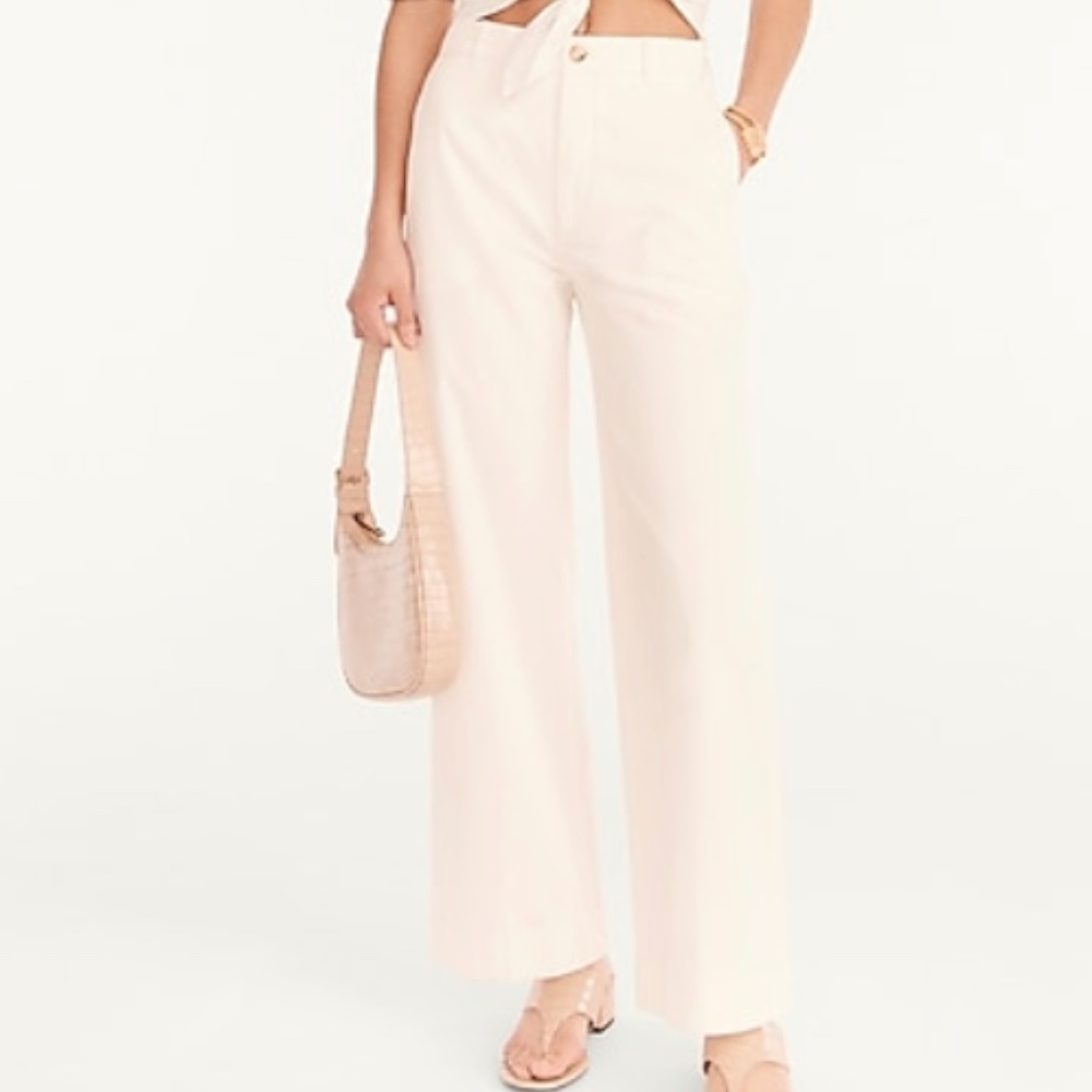 Full-length wide-leg chino trouser